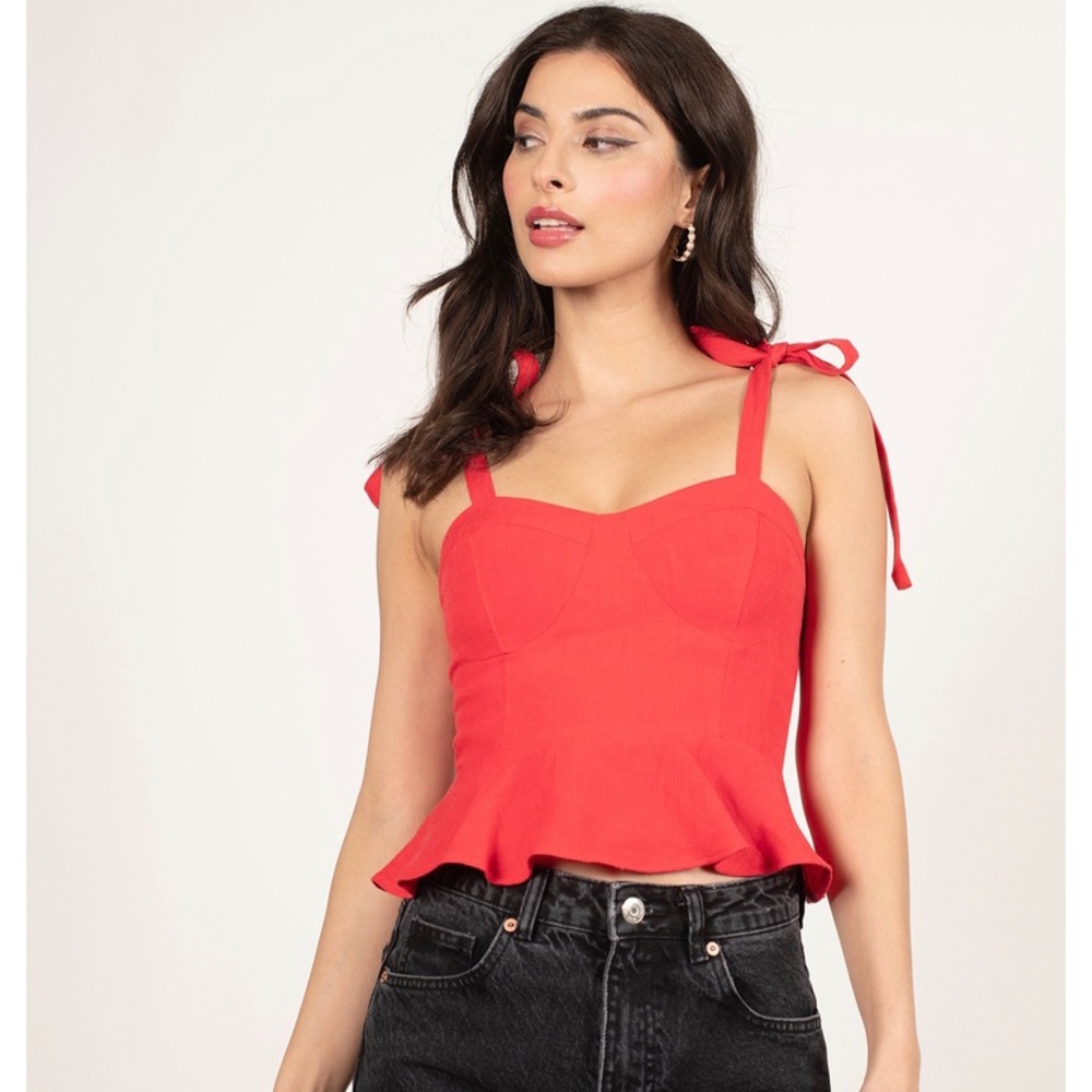 Red Bustier Tank Top
